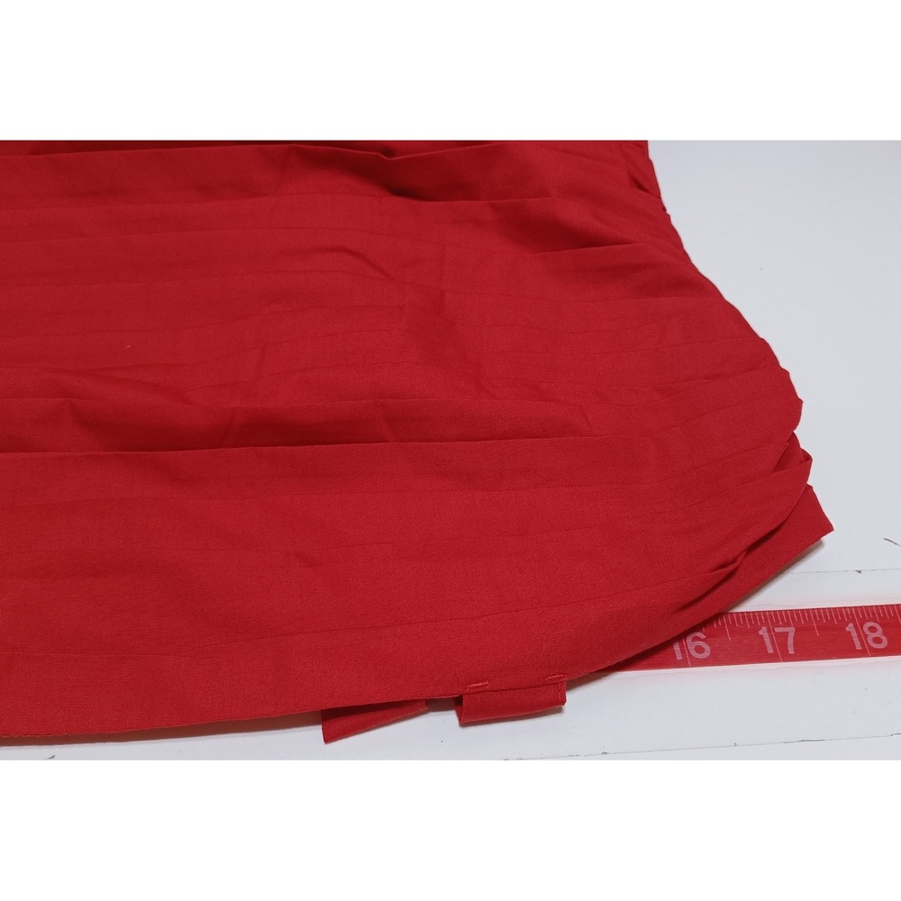 A&F Womens L Red Tie Shoulder Smocked Maxi Dress NWT Wedding Shower Guest Brunch - Picture 8 of 9